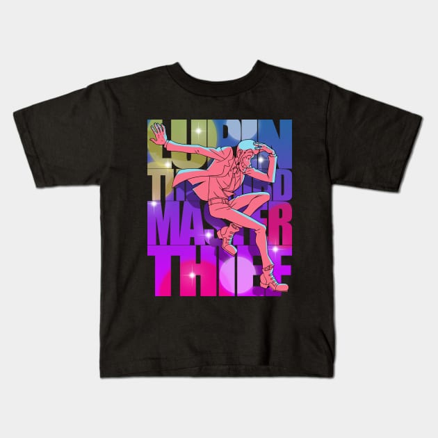 Lupin III - Jump! - Part II OP Variation Kids T-Shirt by Loopawn